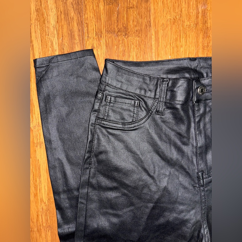 Womens High Waisted Stretch Faux Leather
